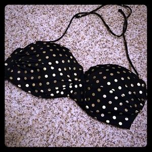 Victoria's secret black and gold bikini top